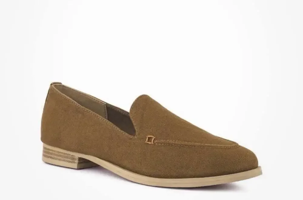 Rag & Co Bougie Tan Organic Canvas Loafers Size 9 NEW